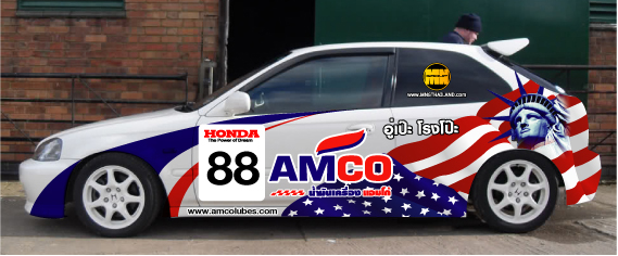 wrapped ö Honda EK-9 բ 3 е AMCO racing team