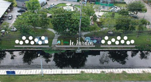 ป้ายหน้าโครงการ le Jardin เลอ ชาแดง ปากเกร็ด